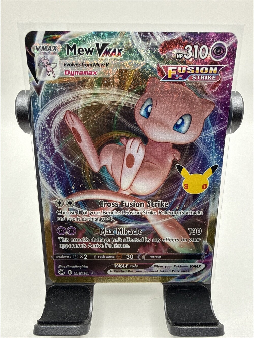 The Pokémon Company Mew VMAX 114/264 30th Anniversary Full Art Holo Ultra Rare